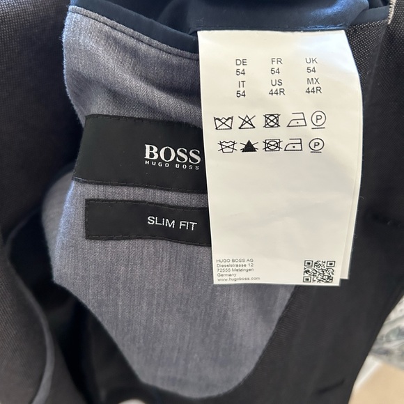 Boss Hugo Boss Unstructured Slim Fit Dark Gray 44R Sports Coat - Picture 10 of 12